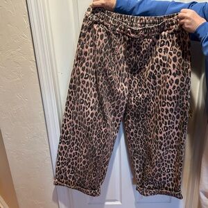 Leopard Print Damson Madder Women's Pants